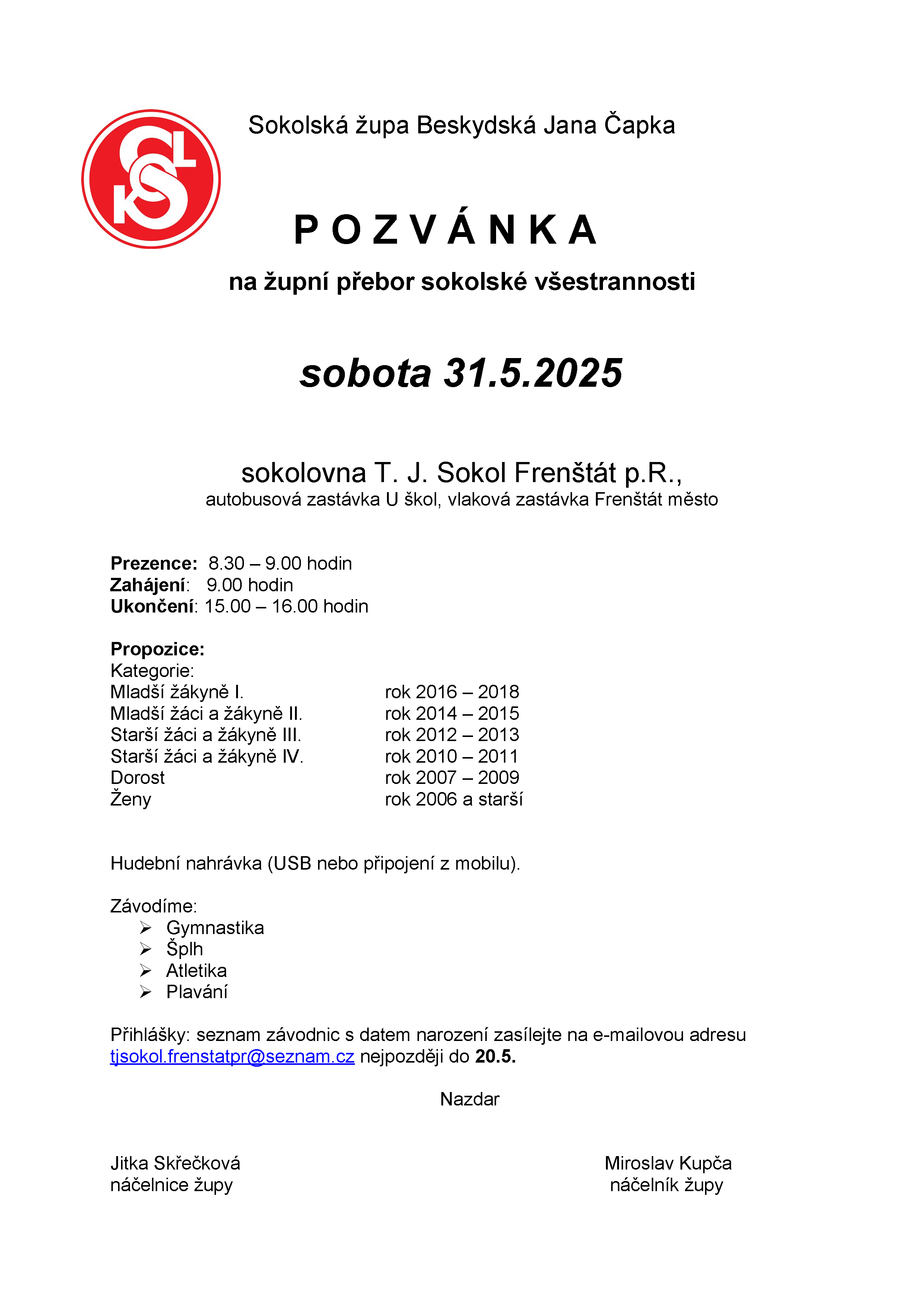 Župní přebor sokolské všestrannosti